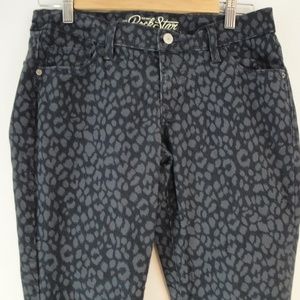OLD NAVY Rock Star Pants Skinny Leopard Print Blk
